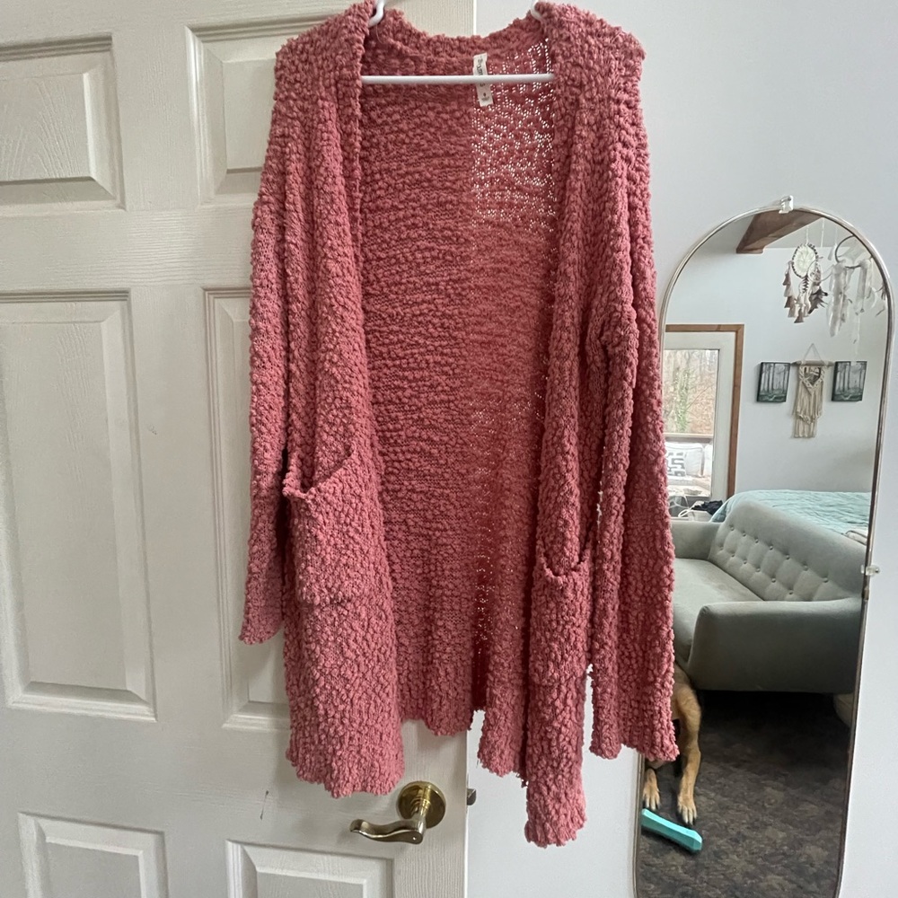 Pink Popcorn cardigan